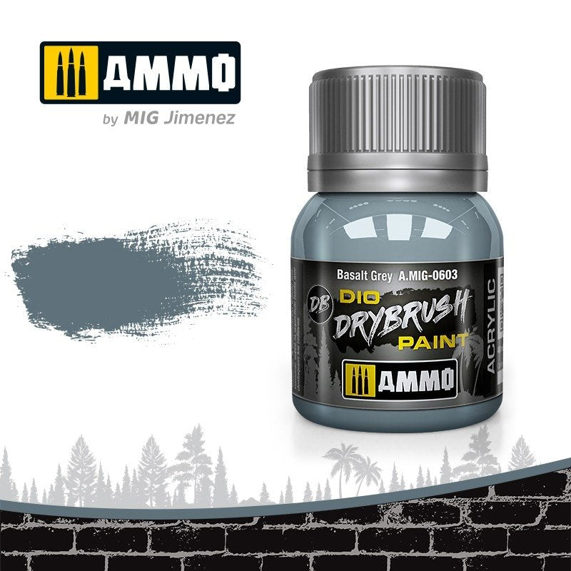 Ammo of Mig 0603 DRYBRUSH Basalt Grey 40ml