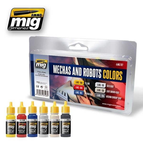 AMMO Mig of Jiminez 7127 Mechas and Robots Colors – immagine 2