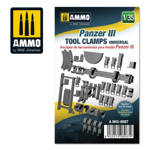 AMMO of Mig Jimenez 8087 Panzer III tool clamps universal 1/35