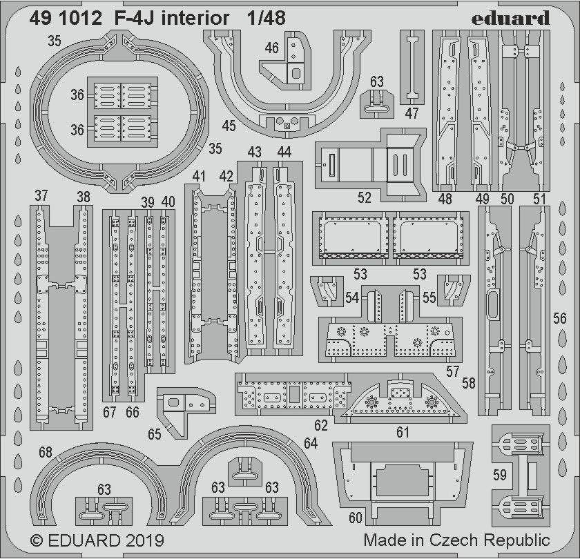 Eduard 491012 F-4J interior ACADEMY 1/48 – immagine 2