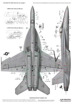 HobbyDecal ST72028V2 F/A-18E/F Stencils ver 2 1/72 – image 3