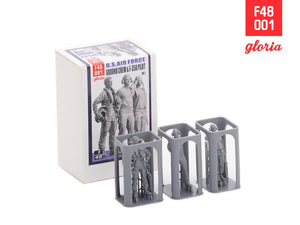 Gloria F48001 Ground Crew US Air Force vol.1 3D Printed Figures x 3 1/48 – immagine 3
