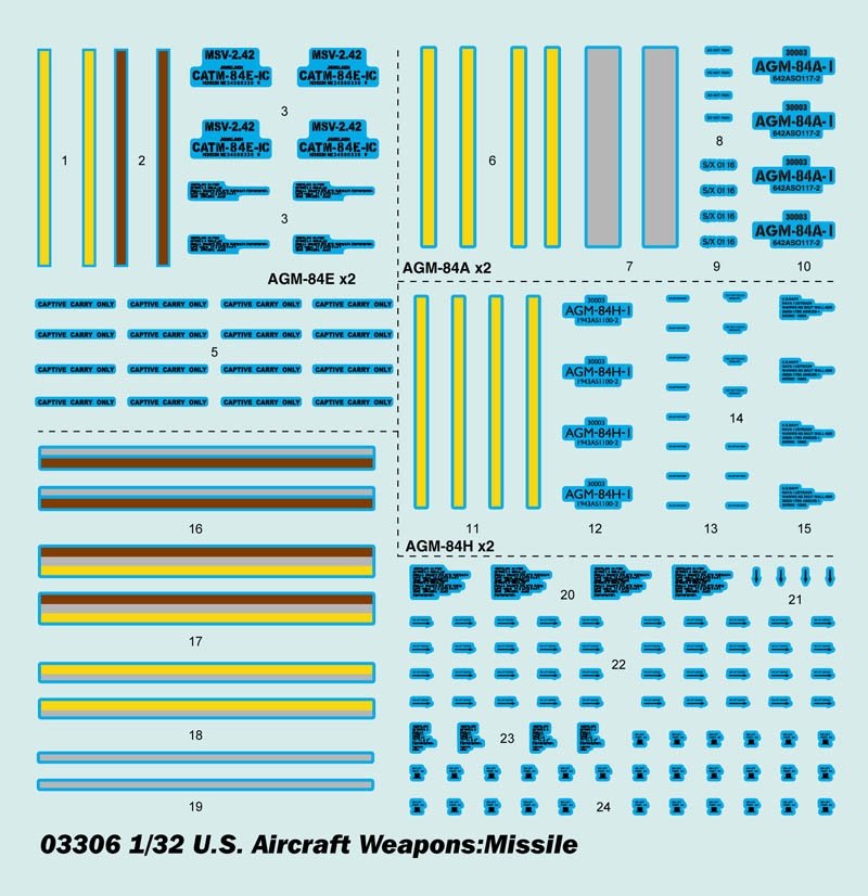 Trumpeter 03306 US Aircraft Weapons: Missiles 1/32 – imagen 2