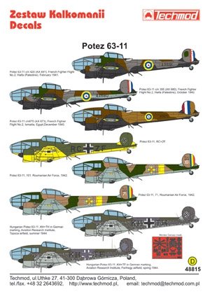 Techmod 48815 - Potez 63-11 1/48 – zdjęcie 2