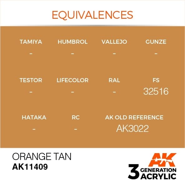 AK Interactive AK11409 Orange Tan 17ml – image 3