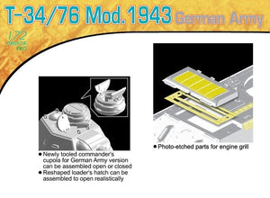Dragon 7268 T-34/76 Mod.1943 German Army 1/72 – zdjęcie 5