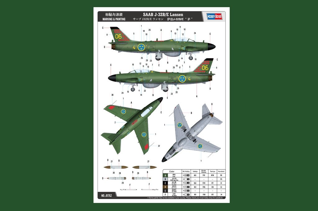 Hobby Boss 81752 SAAB J-32B/E Lansen  – image 2