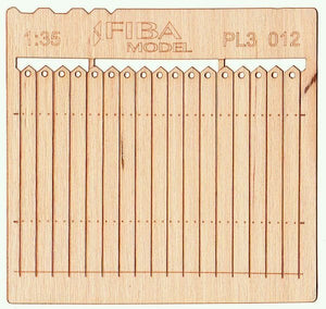 Model scene PL3-012 Wooden fence type 12 Drewniany płot 1/35
