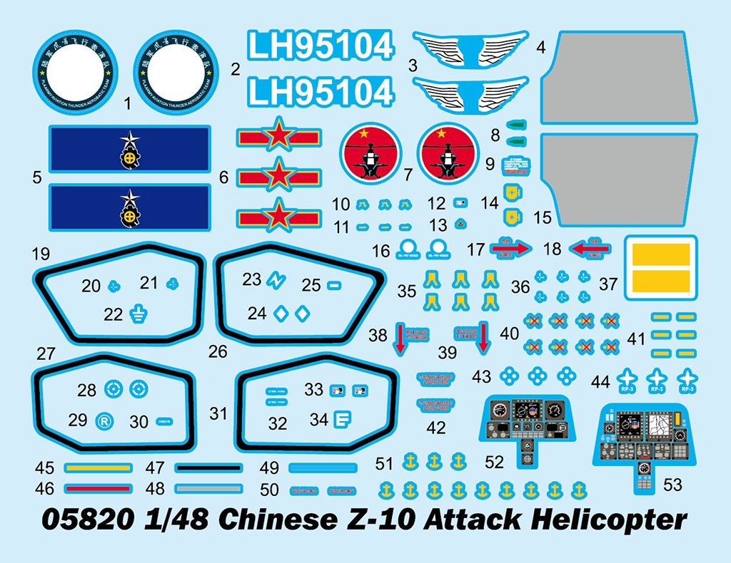 Trumpeter 05820 Chinese Z-10 Attack Helicopter 1/48 – imagen 3
