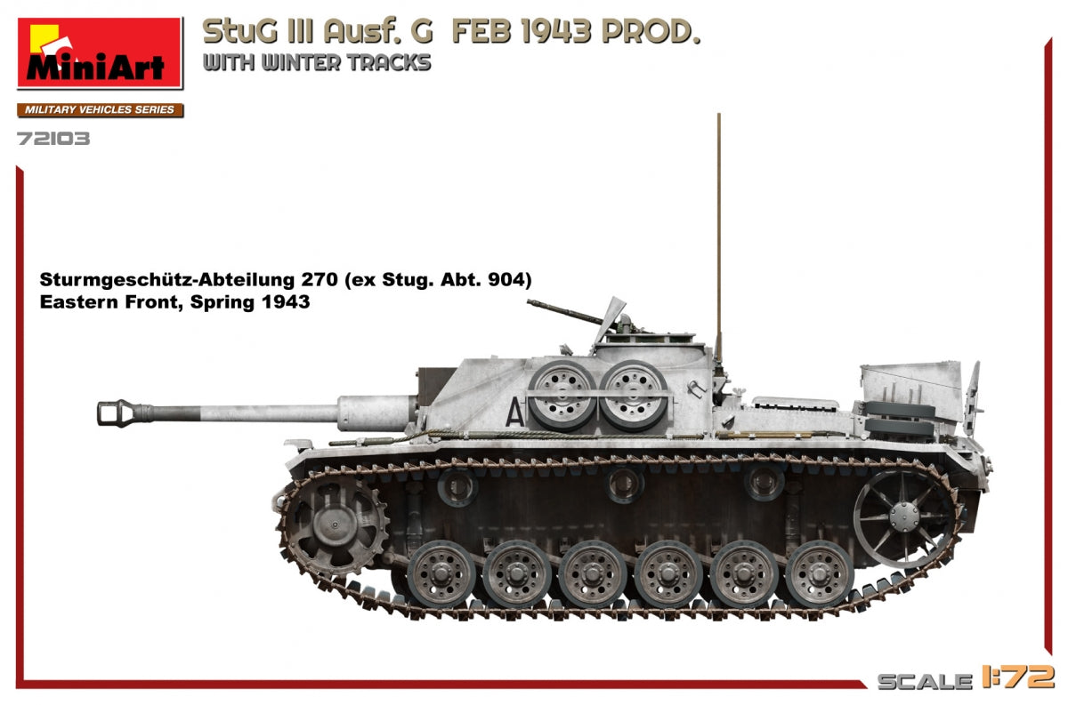 MiniArt 72103 StuG III Ausf. G FEB 1943 PROD. WITH WINTER TRACKS 1/72 – immagine 5