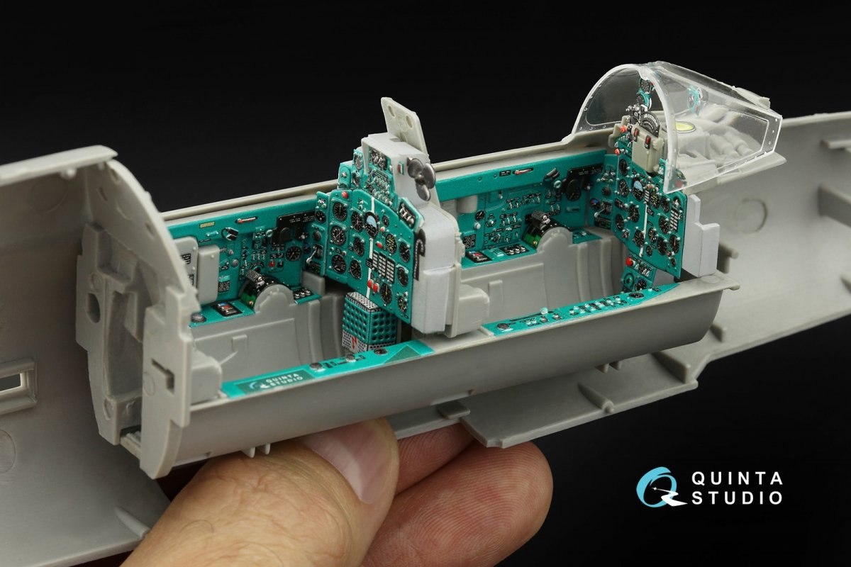 Quinta Studio QD32121 MiG-21UM 3D-Printed &amp;amp; coloured Interior on decal paper (Trumpeter) 1/32 – immagine 3