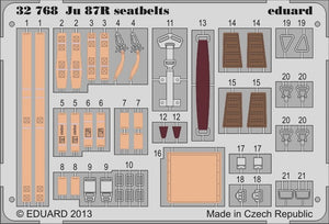Ceintures de sécurité Eduard 32768 Ju 87R 1/32 Trumpeter