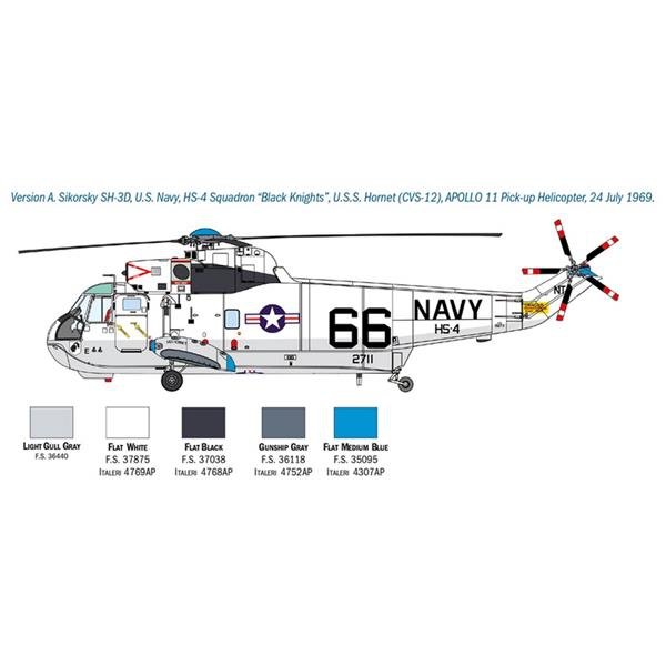Italeri 1433 SH-3D Sea King Moon Landing 50th Anniv. 1/72 – immagine 4