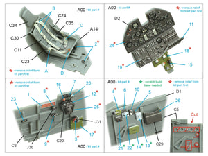 Quinta Studio QD32122 P-40E War Hawk 3D-Printed &amp;amp; coloured Interior on decal paper (Trumpeter) 1/32 – zdjęcie 2