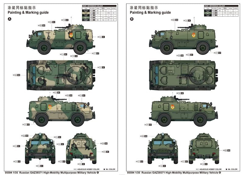 Trumpeter 05594 Véhicule militaire polyvalent à haute mobilité russe GAZ39371 (1/35) – image 2