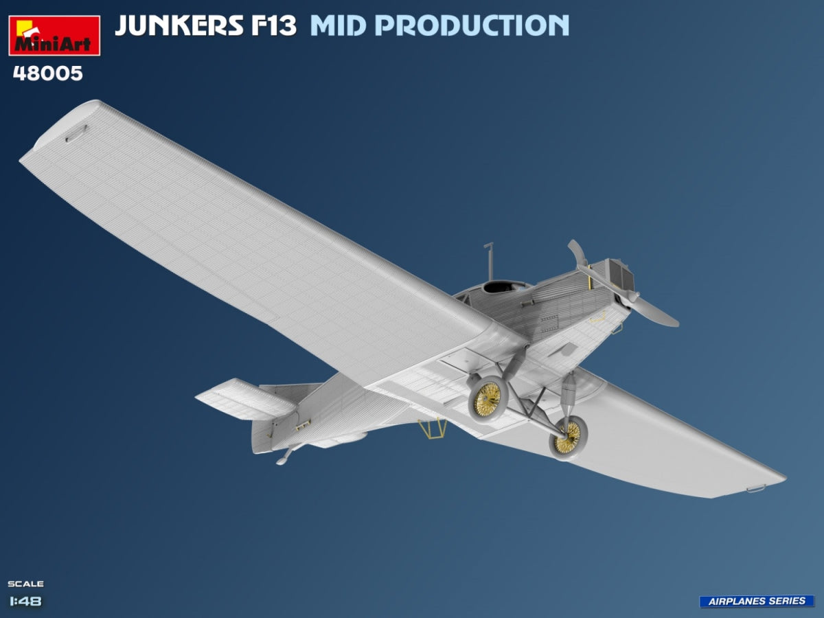 MiniArt 48005 Junkers F13. Mid Prod. German, Polish, Swiss Service 1/48 – immagine 5