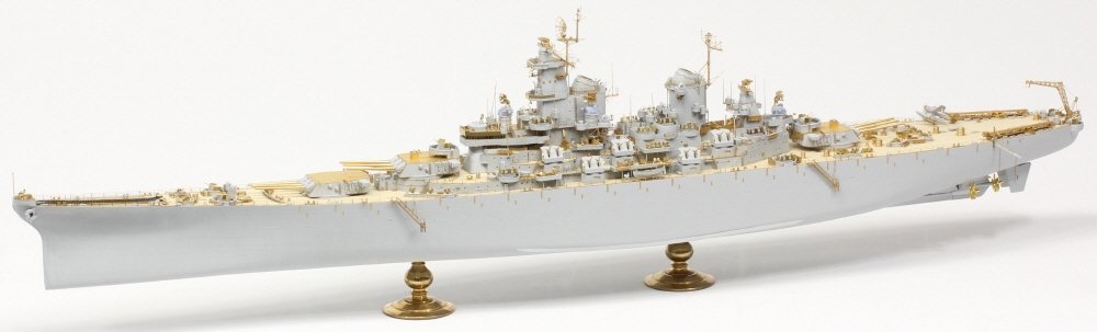 Pontos 37034FN USS BB-63 Missouri 1945 &amp;quot;Advanced&amp;quot; Detail Up Set for Hobbyboss Kit (Teak Tone wooden deck) 1/350 – immagine 3