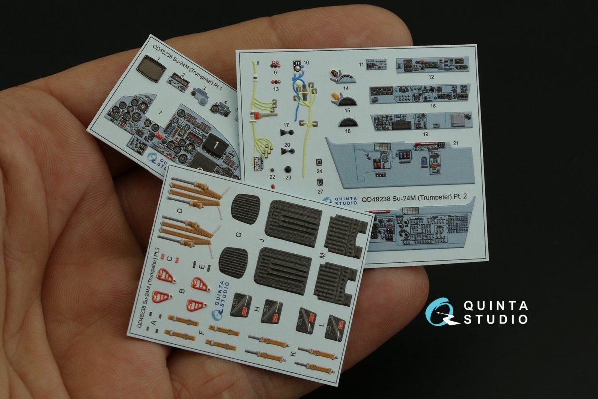 Quinta Studio QD48238 Su-24M 3D-Printed &amp;amp; coloured Interior on decal paper ( Trumpeter ) 1/48 – imagen 10