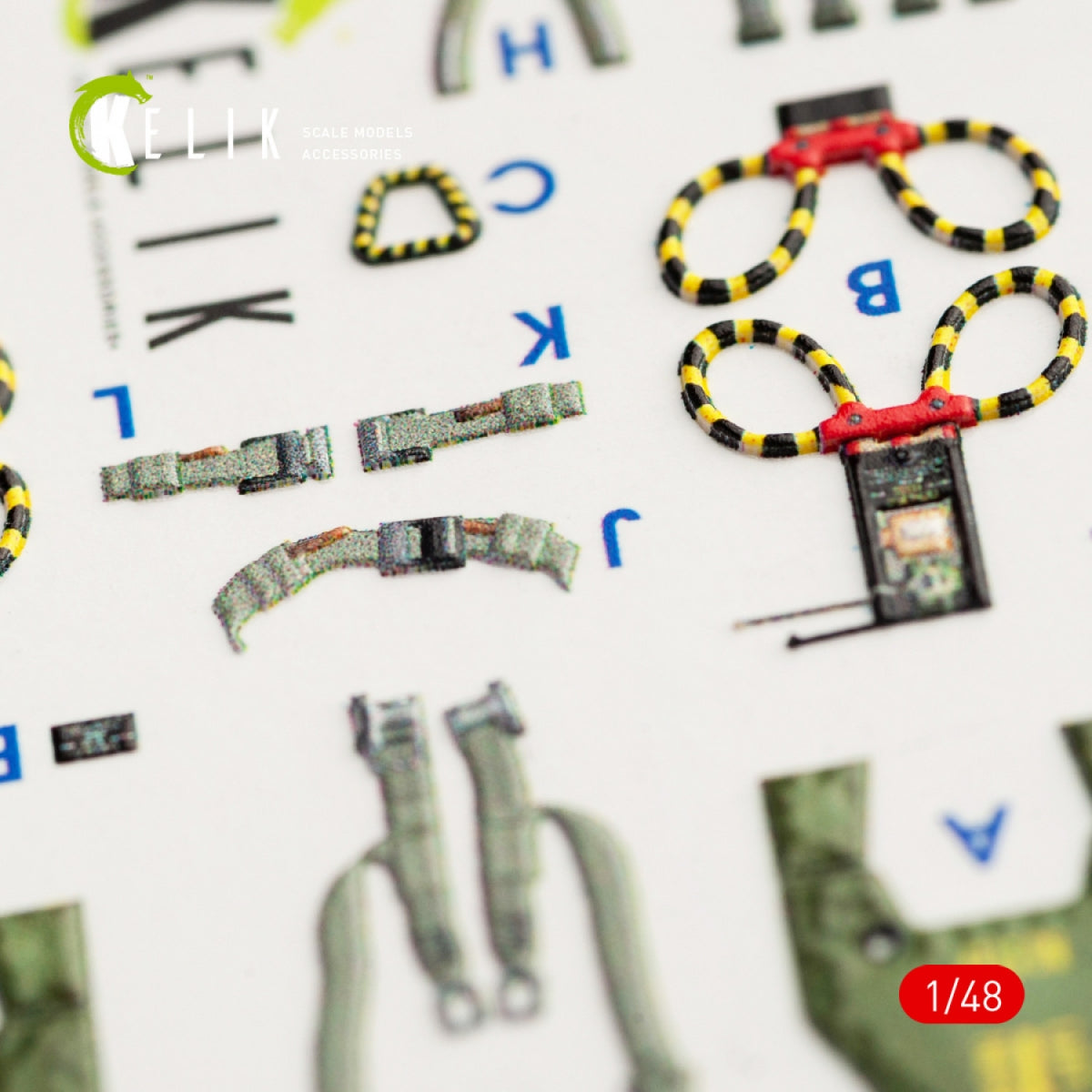 KELIK K48056 F-4G INTERIOR 3D DECALS FOR MENG KIT 1/48 – Bild 8