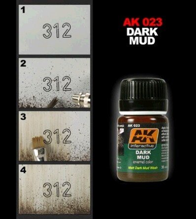 AK Interactive AK023 Dark Mud Effect 35ml – imagen 2