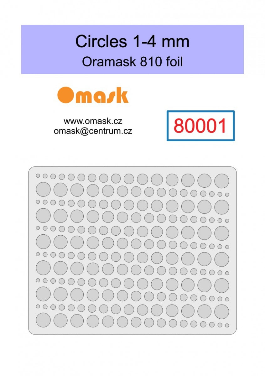 Omask 80001 Circles 1-4 mm (Oramask 810 foil)
