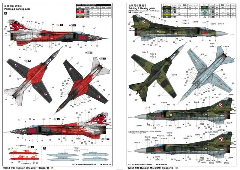 Trumpeter 02854 MIG-23MF Flogger-B 1/48 – zdjęcie 2