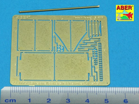 Aber 35A115 Aditional shrapnel covers for Panther Ausf.G 1/35 – immagine 2