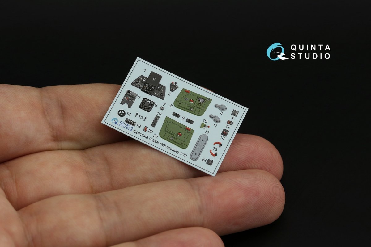 Quinta Studio QD72048 P-39N 3D-Printed &amp;amp; coloured Interior on decal paper (RS Models) 1/72 – imagen 5