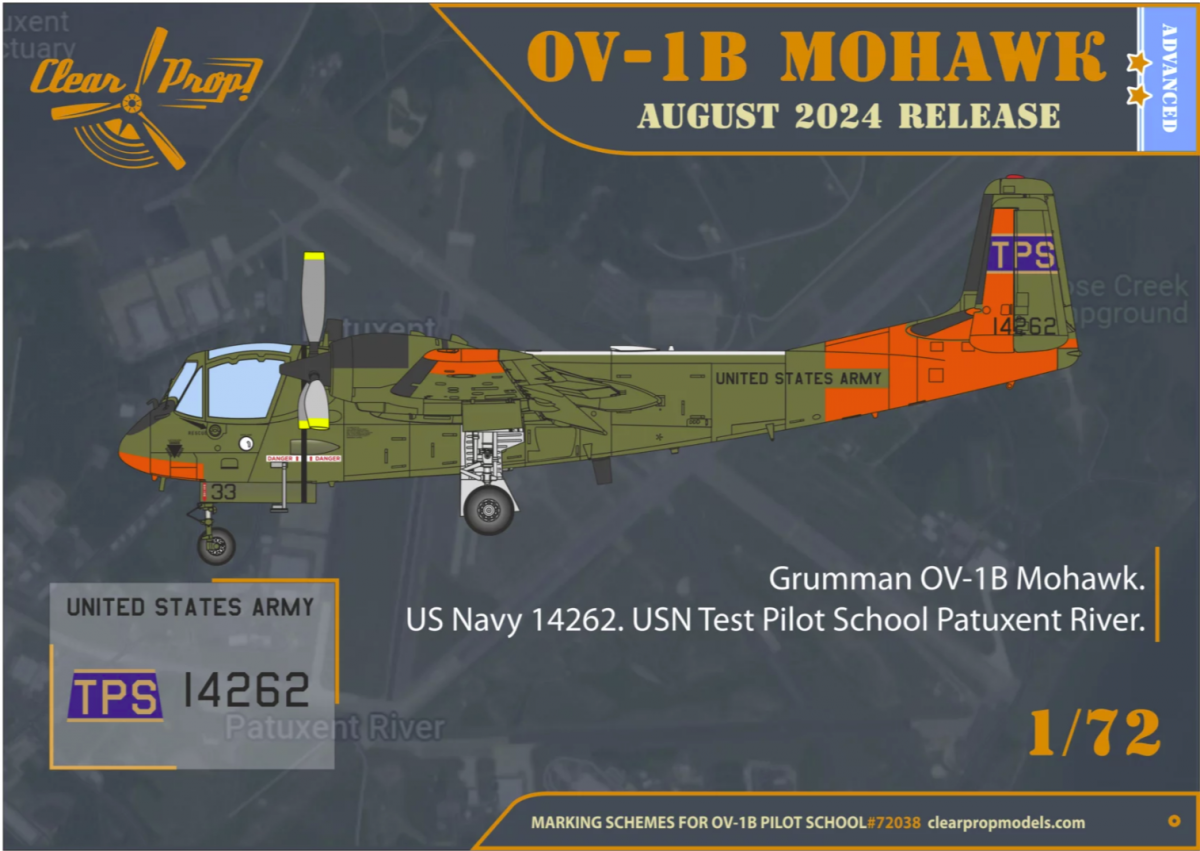 Clear Prop! CP72038 OV-1B Mohawk &amp;quot;Pilot School&amp;quot; ADVANCED KIT 1/72 – zdjęcie 6