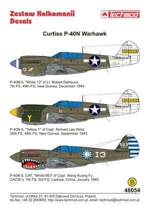 Techmod 48054 - Curtiss P-40N-5 Warhawk 1/48 – zdjęcie 2