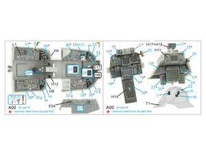 Quinta Studio QDS-48405 F-14D 3D-Printed &amp;amp; coloured Interior on decal paper (Hobby Boss) (Small version) 1/48 – immagine 2