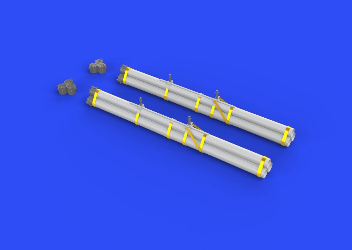 Eduard 632082 Bazooka rocket launchers for P-40 1/32 – immagine 2