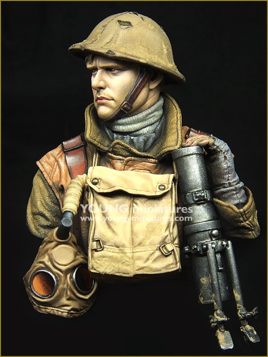Young Miniatures YM1875 British LEWIS Gunner WWI 1/10 – Bild 3