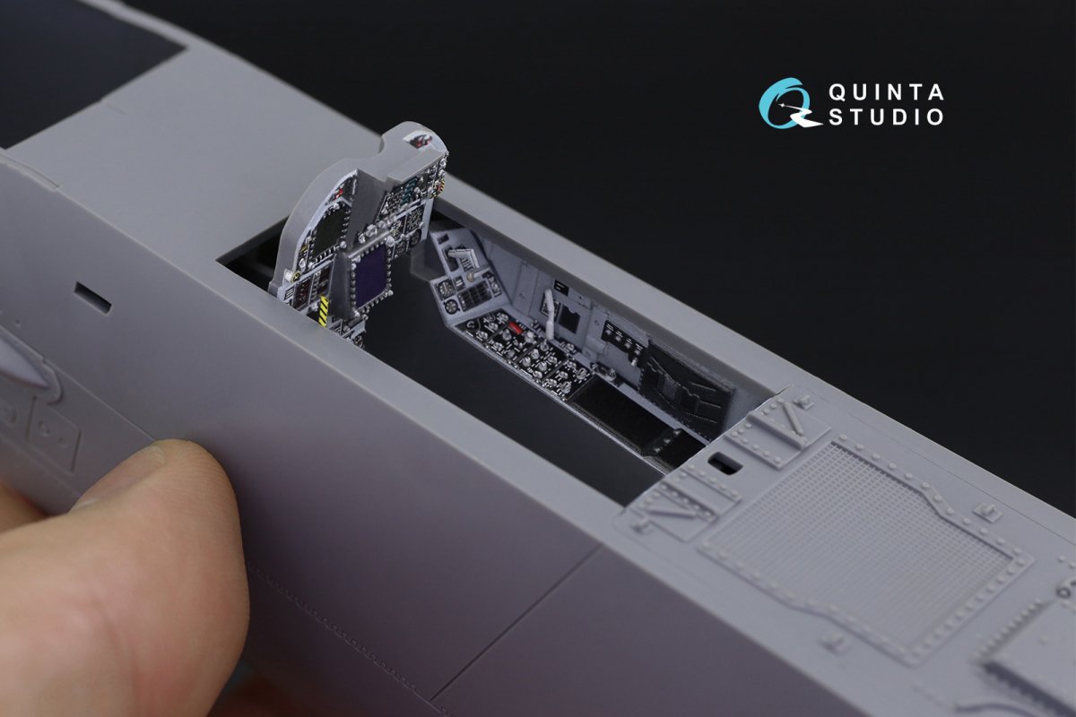 Quinta Studio QD32101 F/A-18C Early 3D-Printed &amp;amp; coloured Interior on decal paper (for Academy kit) 1/32 – immagine 3