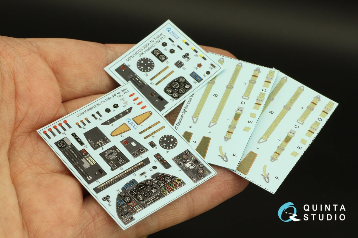 Quinta Studio QD32160 Do 335A-10 3D-Printed &amp;amp; coloured Interior on decal paper (HK models) 1/32 – zdjęcie 7
