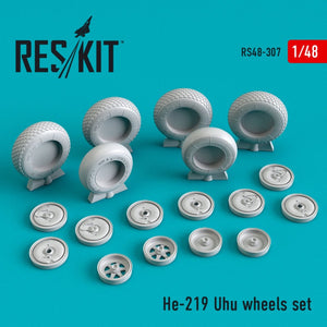 RESKIT RS48-0307 HE-219 &amp;quot;UHU&amp;quot; WHEELS SET 1/48