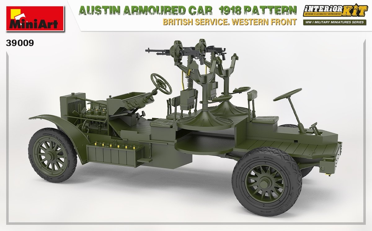 Miniart 39009 AUSTIN ARMOURED CAR 1918 PATTERN. BRITISH SERVICE. WESTERN FRONT. INTERIOR KIT 1/35 – immagine 11