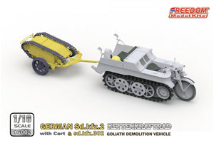 Freedom 16002 ALLEMAND SD.KFZ.2 KETTENKRAFTRAD &amp;amp; SD.KFZ.302 VÉHICULE DE DÉMOLITION GOLIATH 1/16 – image 3