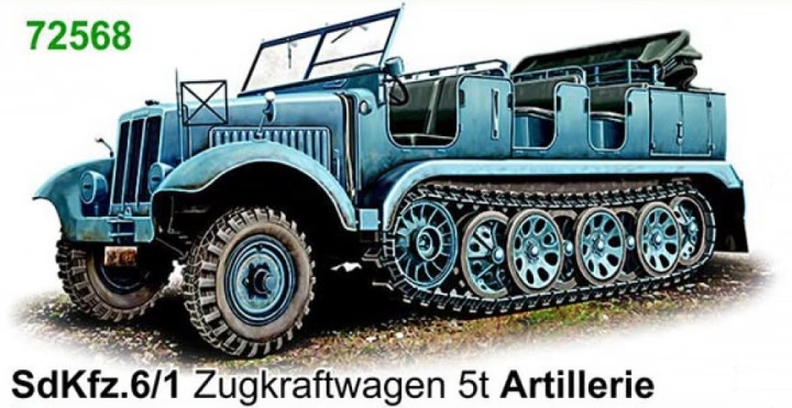 ACE 72568 Sd.Kfz. 6/1 Zugkraftwagen 5t Artillerie 1/72 – immagine 3