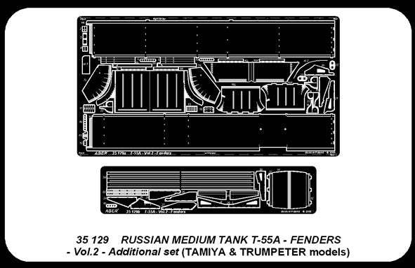 Aber 35129 Blotniki do radzieckiego czolgu sredniego T-55A cz.2 zestaw dodatkowy (TAM,TRU) 1/35 – Bild 4