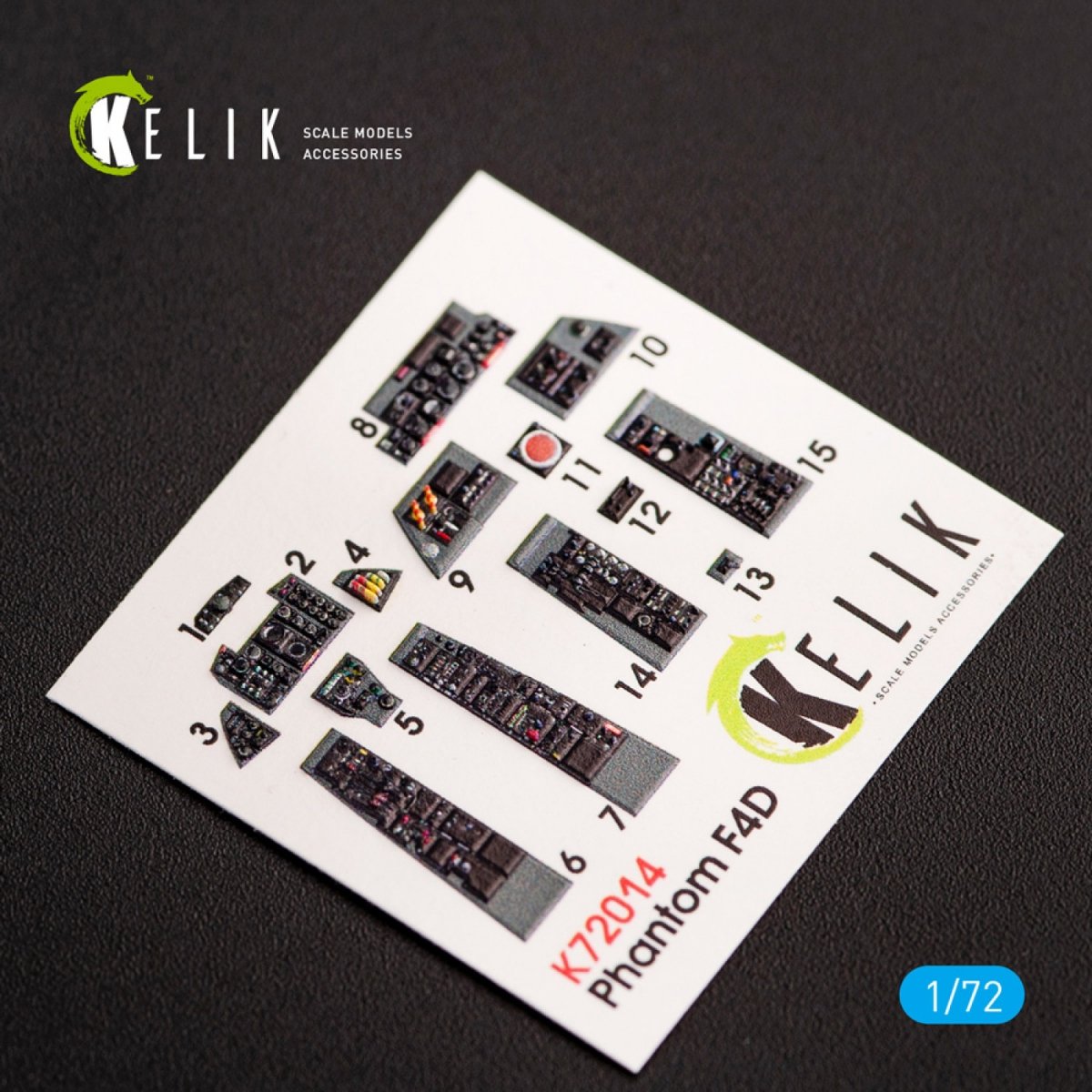 KELIK K72014 F-4D &amp;quot;PHANTOM II&amp;quot; INTERIOR 3D DECALS FOR FINEMOLDS KIT 1/72 – zdjęcie 3