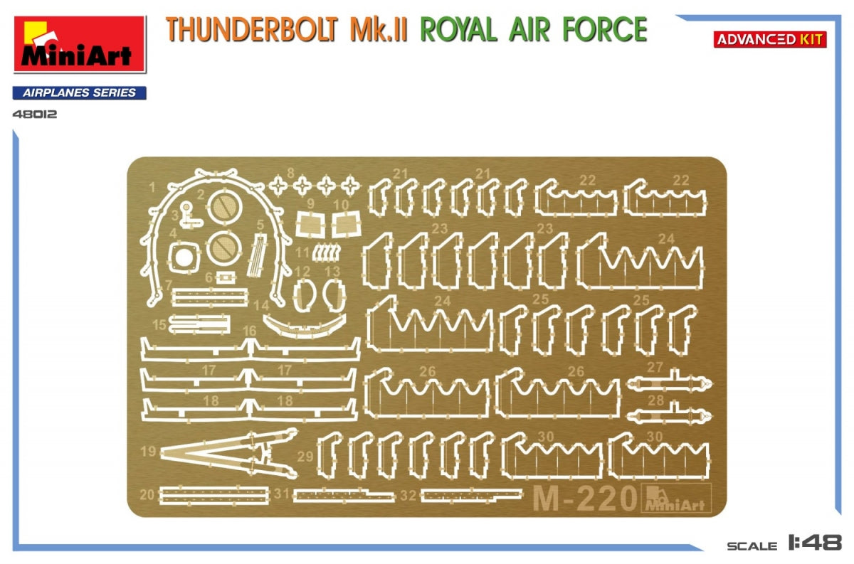 MiniArt 48012 THUNDERBOLT Mk.II. FORCE AÉRIENNE ROYALE. KIT AVANCÉ 1/48  – image 4