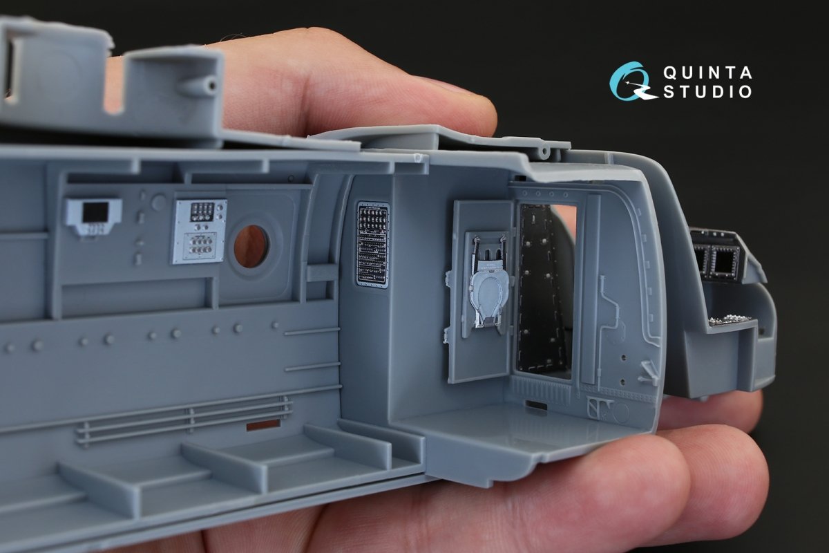 Intérieur imprimé en 3D et coloré sur papier décalcomanie Quinta Studio QD48182 MV-22 Osprey (pour kit HobbyBoss) 1/48 – image 7