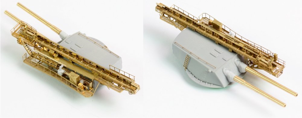 Pontos 35023FB USS BB-34 New York 1944 Kit de détails (avec pont bleu teck, canons, résine, photodécoupe) – image 20