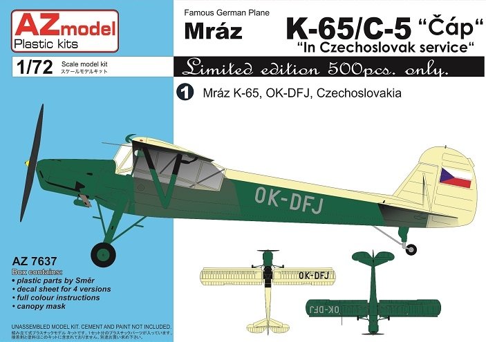 AZ Model AZ7637 Mraz K-65/C-5 "Cáp" "In Czechoslovak Service" 1/72