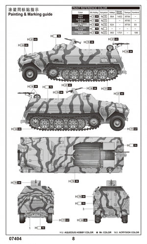 Trumpeter 07404 Sd.Kfz.8 Gepanzerter Zugkraftwagen 12t 1/72 – zdjęcie 4
