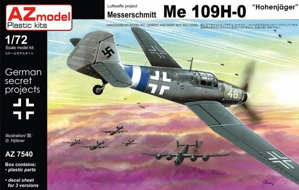 AZ-Model AZ7540 Messerschmitt Bf 109H-0 "Hohenjäger" 1/72