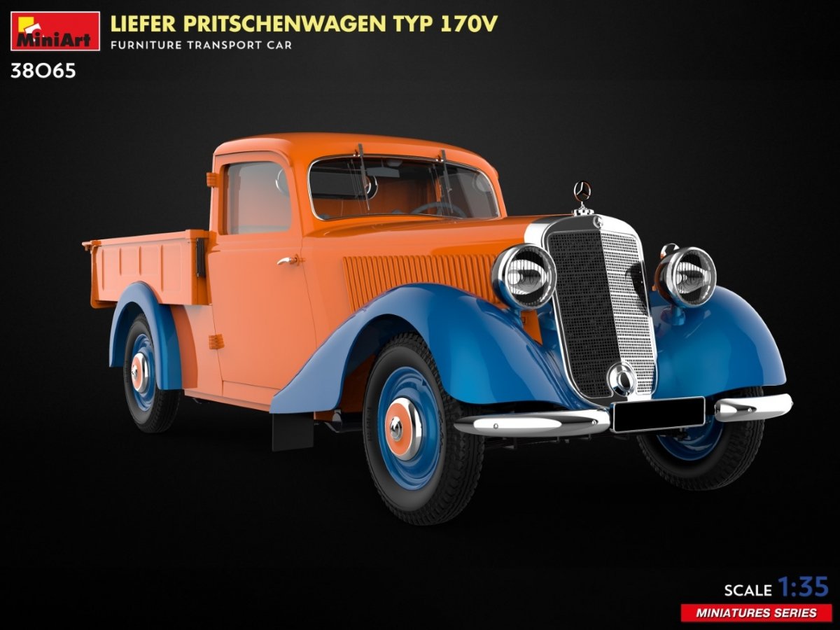 MiniArt 38065 LIEFER PRITSCHENWAGEN TYP 170V. FURNITURE TRANSPORT CAR 1/35 – immagine 7