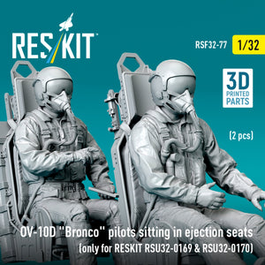 RESKIT RSF32-0077 OV-10D &amp;quot;Bronco&amp;quot; pilots sitting in ejection seats (2 pcs) (only for RESKIT RSU32-0169 &amp;amp; RSU32-0170) (3D Printed) 1/32 – immagine 2