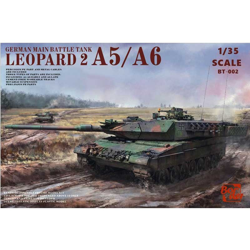 Border Model BT-002 Leopard 2A5/A6 Early &amp; 2A5/2A6 Late 3 in 1 1/35